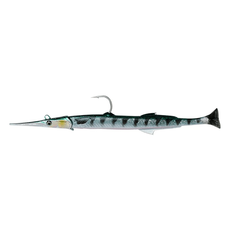 Artificiale Savage Gear Salt 3D Needlefish Pulsetail Esca Soft Bait Spinning - Foto 7 di 11