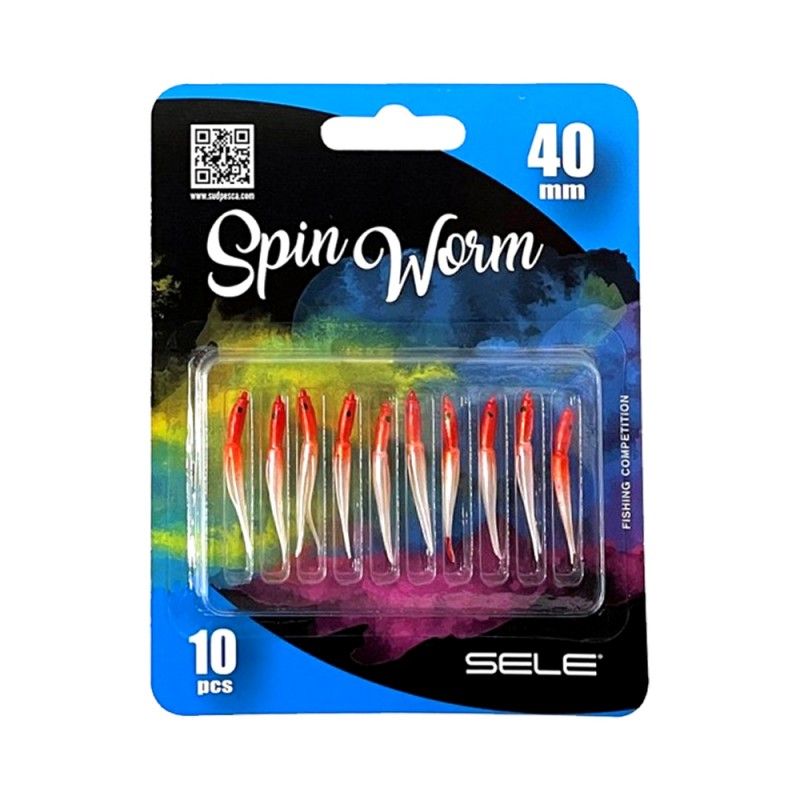 Artificiale Sele Spin Worm Coda di Rondine