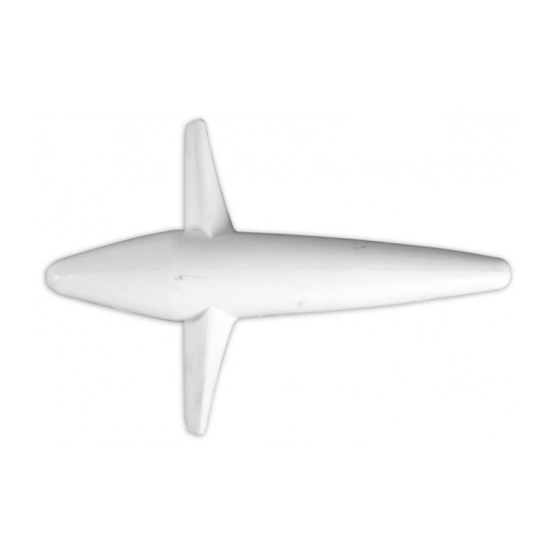 Lineaeffe Affondante Piccolo Piombi Da Pesca Bianco Perla - 50 Grammi - Misura 12 X 5,5 Cm