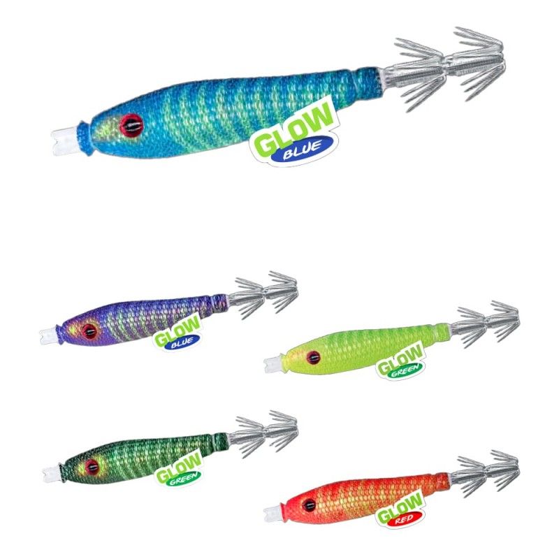 Totanara Sugoi ARROWDX Per Calamari E Seppie - Corpo Luminoso In Seta, Corona In Acciaio Inox, Colore ZIW, Misura SS 10 Cm - 2