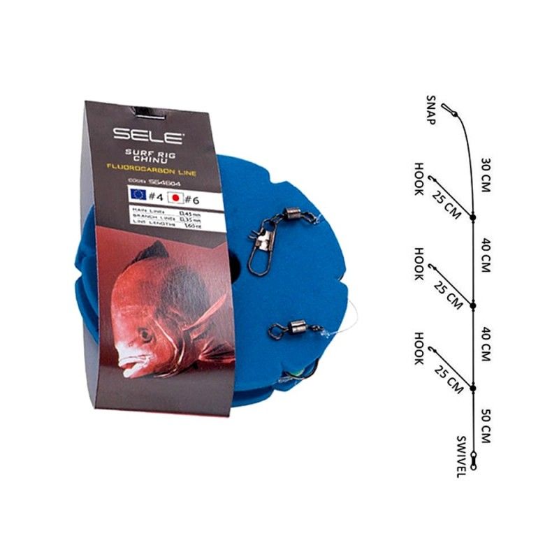 Sele Terminale Pronto Surfcasting Fluorocarbon
