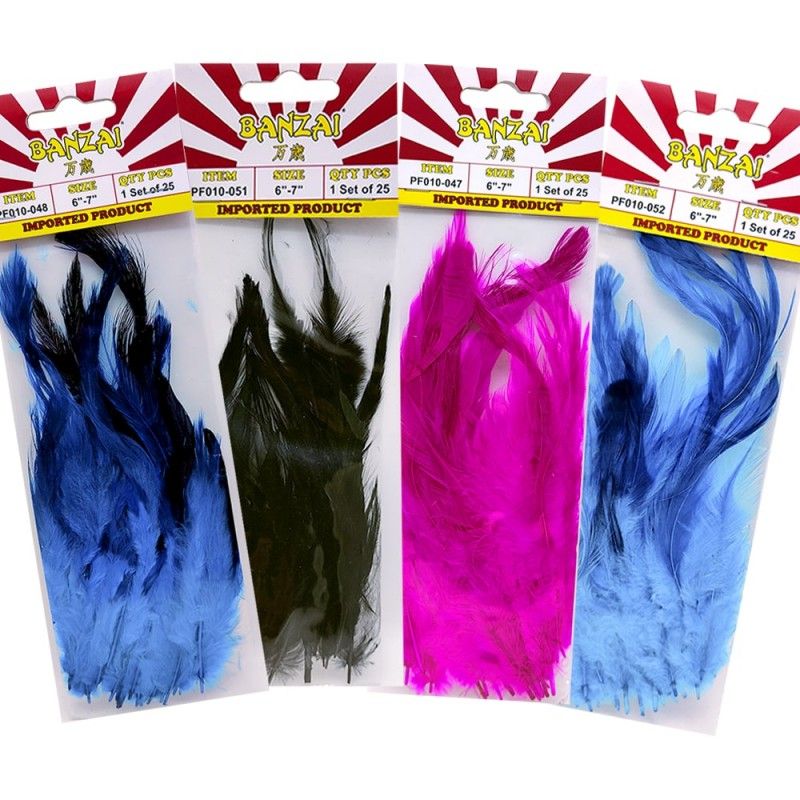 Piume Di Gallo Colorate - Confezione Da 25 Piume, 30.5-35.6cm, Per Costumi, Decorazioni E Artigianato - Foto 5