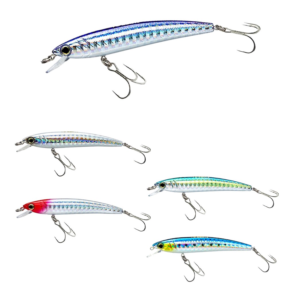 Jerk Bait Minnow 9 Cm Set Da 5 Esche Da Pesca A Manovella Tipo Jerk Bait, 9 Cm, Peso 8g - Perfette Per Bass E Pesca In Acqua Dolce/salata Minnow Artificiale Per Bass