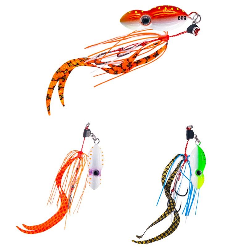 JATSUI Esca Artificiale The Dots 3.5 - Totanara Gamberi Glow 110mm (Arancione) - Foto 10